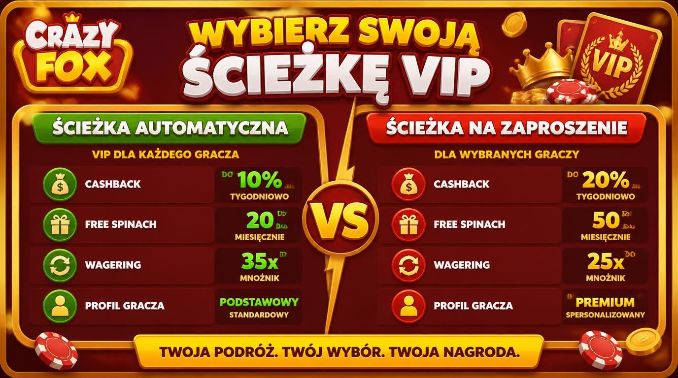 dwie ścieżki VIP z różnymi korzyściami